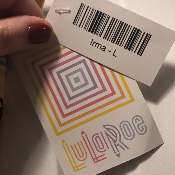 Lularoe Irma tunic, L, multicolored chevron, BNWT - Picture 3 of 5